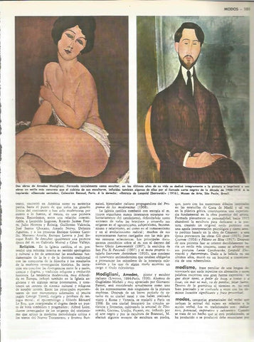 LAMINA MONITOR 0016: DESNUDO SENTADO Y RETRATO DE LEOPOLD ZBOROWSKI DE A. MODIGLIANI