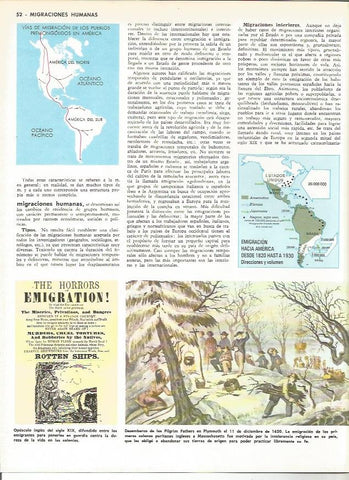 LAMINA MONITOR 0020: MAPA DE MIGRACIONES EN AMERICA