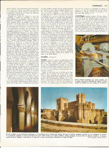 LAMINA MONITOR 0032: CASTILLO DE COCA EN SEGOVIA. SANTA MARIA LA BLANCA EN TOLEDO