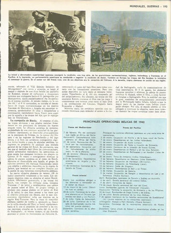 LAMINA MONITOR 0037: RENDICION DE BATAN. PRINCIPALES OPERACIONES BELICAS DE 1942