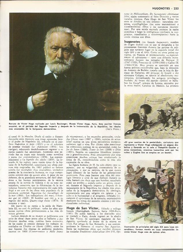 LAMINA MONITOR 0066: RETRATO DE VICTOR HUGO POR BOULANGER
