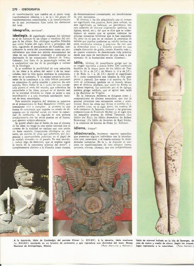 LAMINA MONITOR 0070: IDOLOS DE CAMBOYA MEXICO Y GRECIA