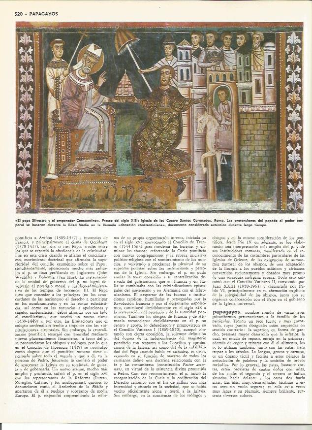 LAMINA MONITOR 0074: EL PAPA SILVESTRE Y EL EMPERADOR CONSTANTINO