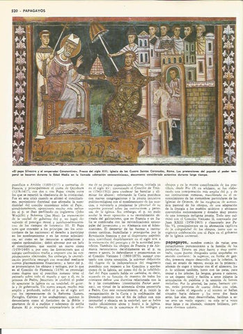 LAMINA MONITOR 0074: EL PAPA SILVESTRE Y EL EMPERADOR CONSTANTINO