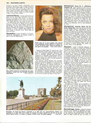LAMINA MONITOR 0077: SARA MONTIEL. PASEO DE PEYROU EN MONTPELLIER