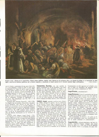 LAMINA MONITOR 0096: ESCENA DE LA INQUISICION POR E. LUCAS