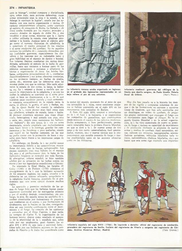 LAMINA MONITOR 0099: INFANTERIA DE ROMA MEDIEVAL Y ESPAÑOLA