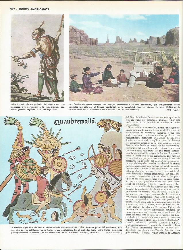 LAMINA MONITOR 0101: INDIO IROQUES. INDIOS NAVAJOS. GRABADO DE INDIOS MEXICANOS