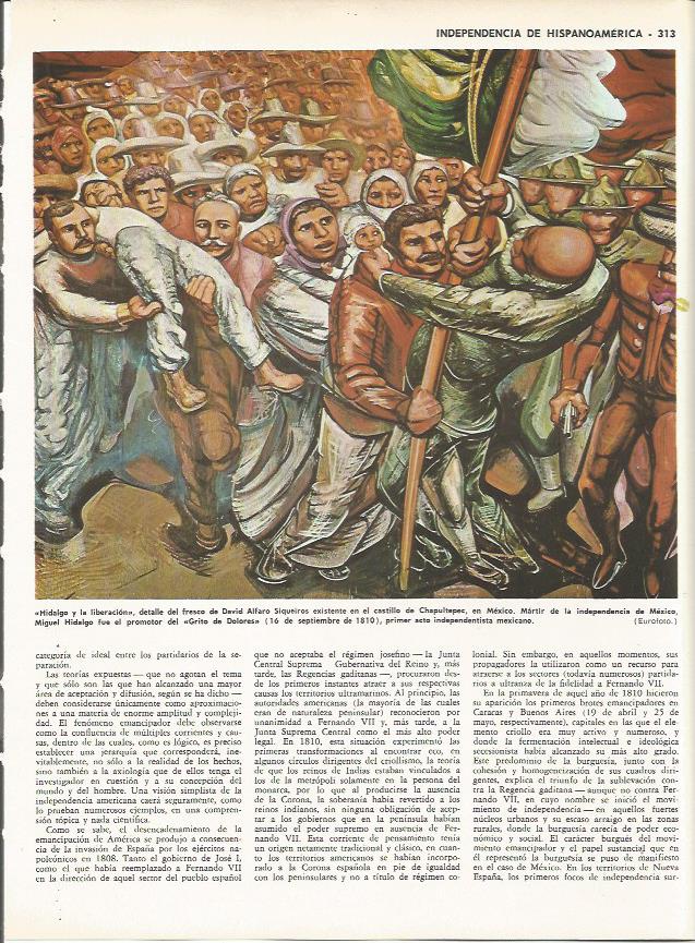 LAMINA MONITOR 0106: HIDALGO Y LA LIBERACION POR ALFARO SIQUEIROS