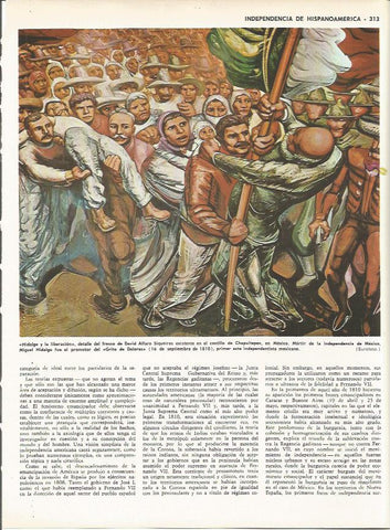 LAMINA MONITOR 0106: HIDALGO Y LA LIBERACION POR ALFARO SIQUEIROS