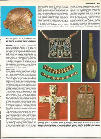 LAMINA MONITOR 0109: ORFEBRERIA DE MESOPOTAMIA EGIPTO Y POMPEYA