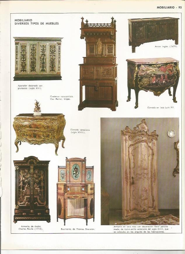 LAMINA MONITOR 0113: DIVERSOS TIPOS DE MUEBLES