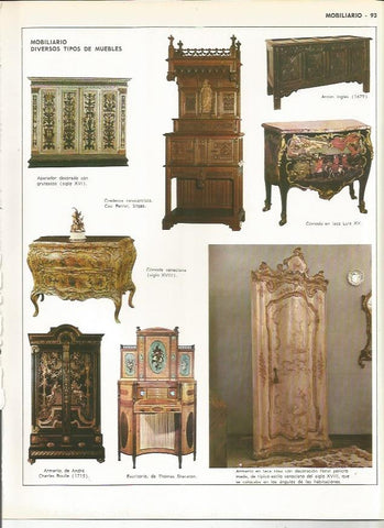LAMINA MONITOR 0113: DIVERSOS TIPOS DE MUEBLES