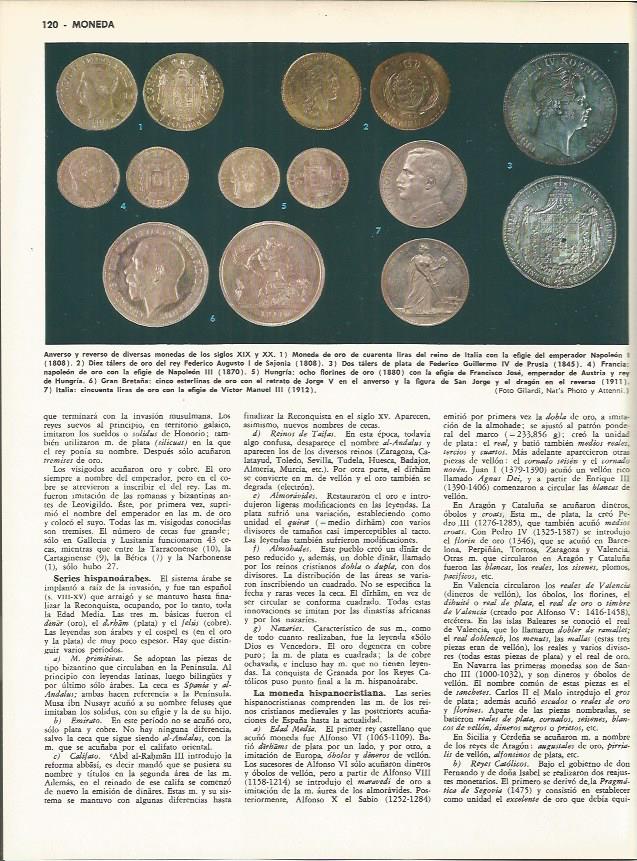 LAMINA MONITOR 0114: MONEDAS DE LOS SIGLOS XIX Y XX