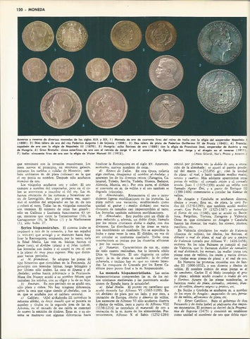 LAMINA MONITOR 0114: MONEDAS DE LOS SIGLOS XIX Y XX