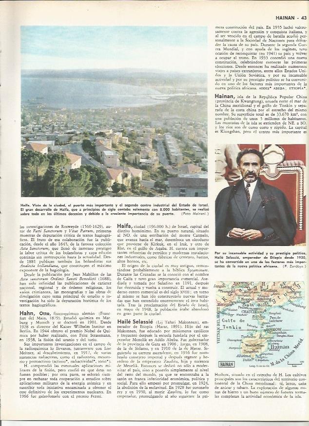 LAMINA MONITOR 0138: VISTA DE HAIFA. MAPA DE HAINAN EN CHINA