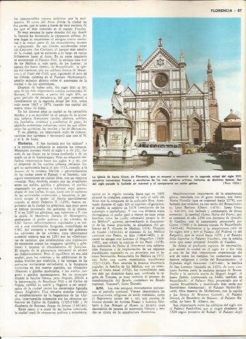 LAMINA MONITOR 0161: IGLESIA DE LA SANTA CROCE EN FLORENCIA
