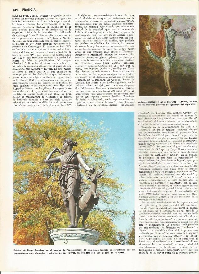 LAMINA MONITOR 0177: EL INDIFERENTE POR WATTEAU. ESTATUA DE DIANA CAZADORA 