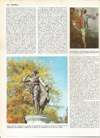 LAMINA MONITOR 0177: EL INDIFERENTE POR WATTEAU. ESTATUA DE DIANA CAZADORA 