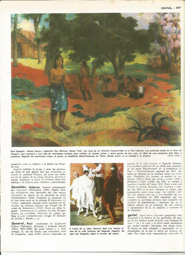 LAMINA MONITOR 0215: PARAU PARAU POR GAUGUIN