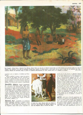 LAMINA MONITOR 0215: PARAU PARAU POR GAUGUIN