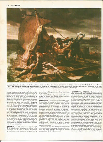 LAMINA MONITOR 0223: LA BALSA DE LA MEDUSA POR GERICAULT