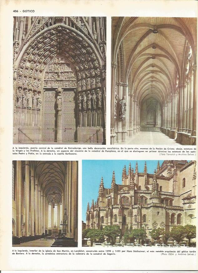 LAMINA MONITOR 0242: CATEDRAL DE ESTRASBURGO Y DE PAMPLONA