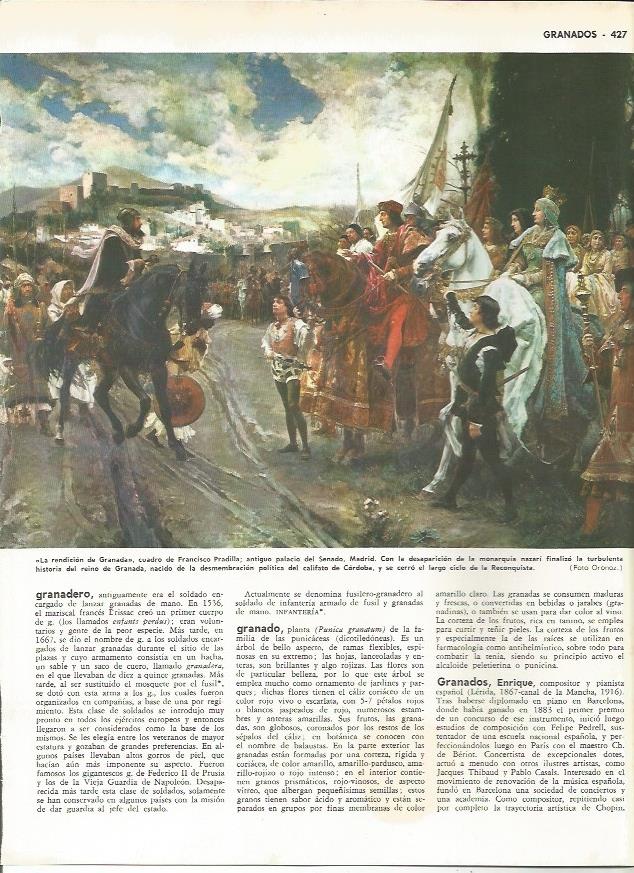LAMINA MONITOR 0250: LA RENDICION DE GRANADA POR FRANCISCO PRADILLA