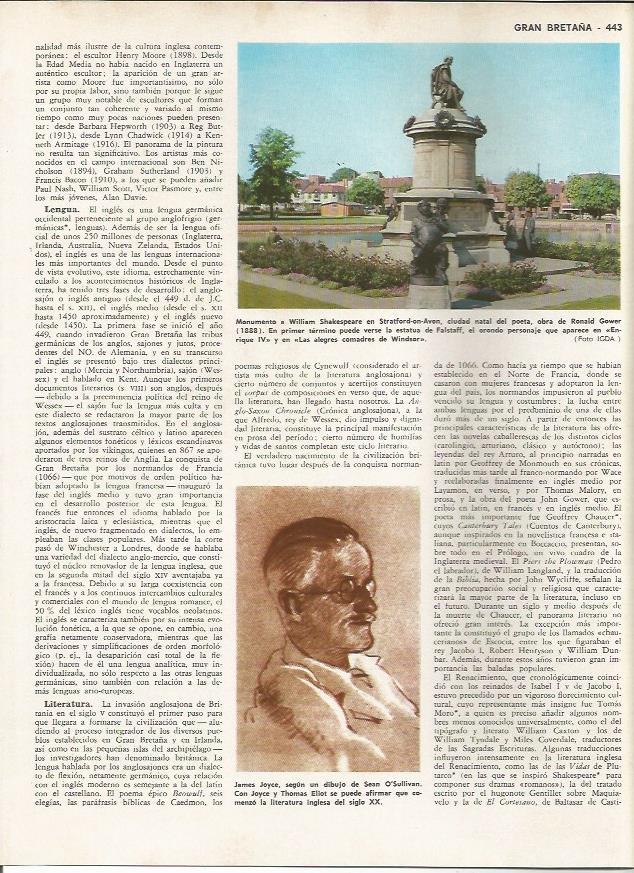 LAMINA MONITOR 0255: MONUMENTO A SHAKESPEARE EN STRARFORD-ON-AVON
