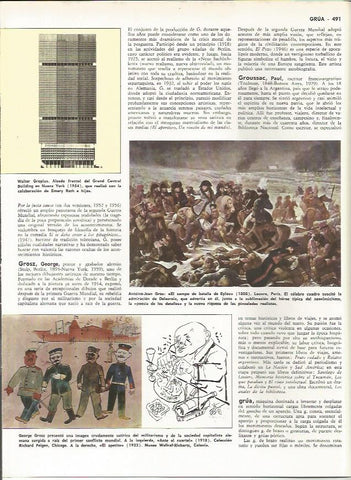 LAMINA MONITOR 0270: EL CAMPO DE BATALLA DE EYLAU POR GROS. CARICATURAS DE GEORGE GROSZ
