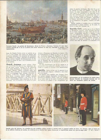 LAMINA MONITOR 0275: LA PARTIDA DEL BUCENTAURO POR GUARDI. GUARDIA SUIZA DEL VATICANO