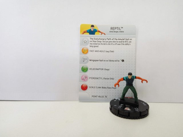 Heroclix: REPTIL - Humberto Lopez 08  (con tarjeta identificativa) 