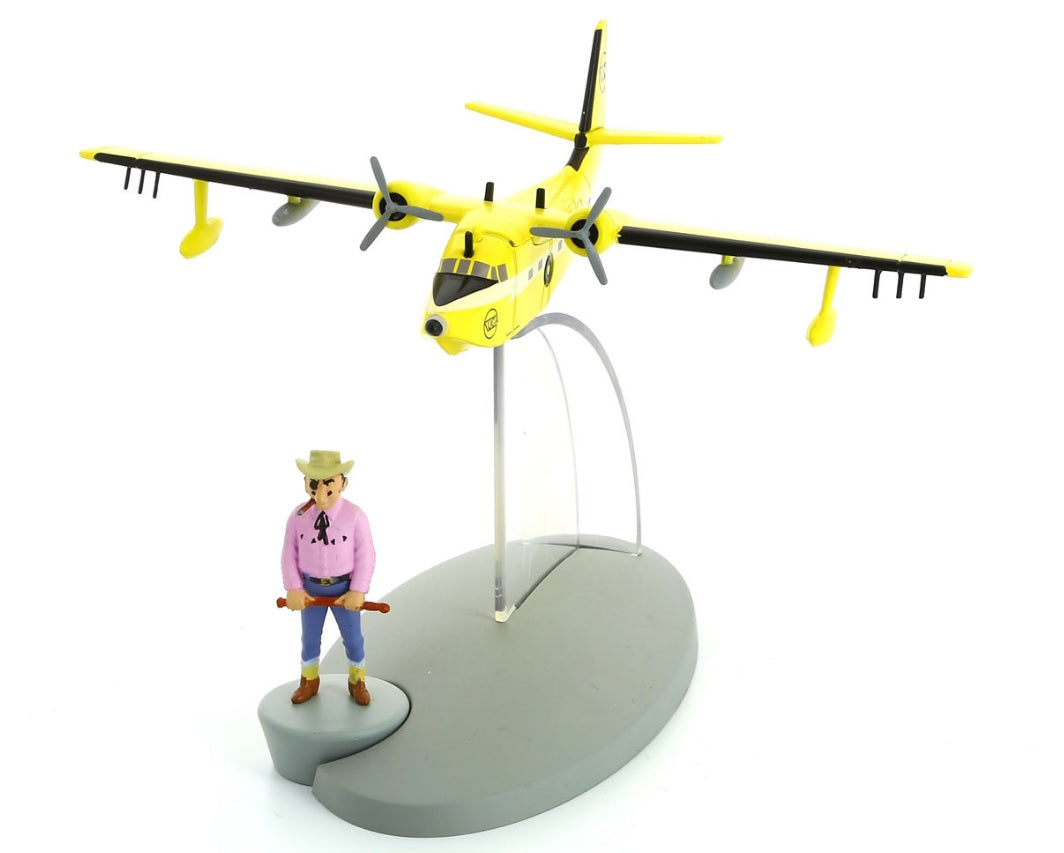 Avion Tintin con figura de Rastapopoulos: Hidroavion Austrlia del album Vuelo 717 2015 (ref. #29552)