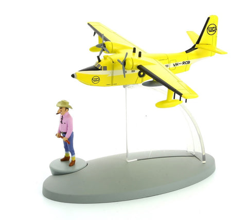 Avion Tintin con figura de Rastapopoulos: Hidroavion Austrlia del album Vuelo 717 2015 (ref. #29552)