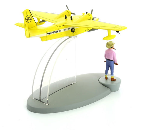 Avion Tintin con figura de Rastapopoulos: Hidroavion Austrlia del album Vuelo 717 2015 (ref. #29552)