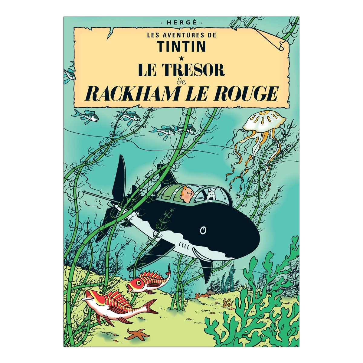 Poster oficial de Tintin: Le tresor de Rackham le rouge 70X50cm (ref. #22110)