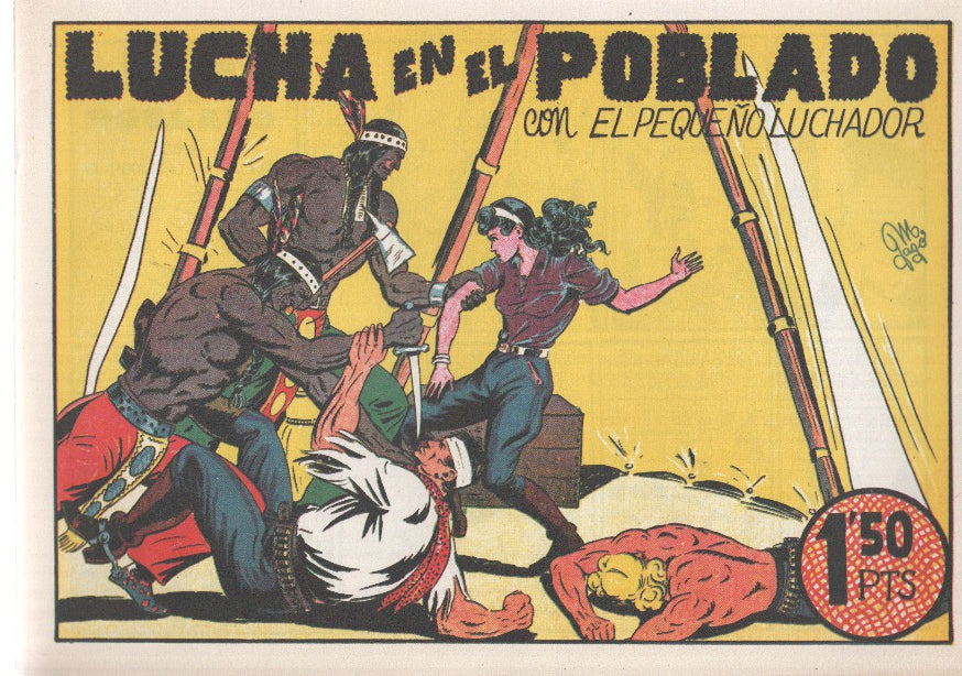 Facsimil: El Pequeño Luchador numero 022: Lucha en el poblado