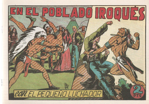 Facsimil: El Pequeño Luchador numero 048: En el poblado Iroques