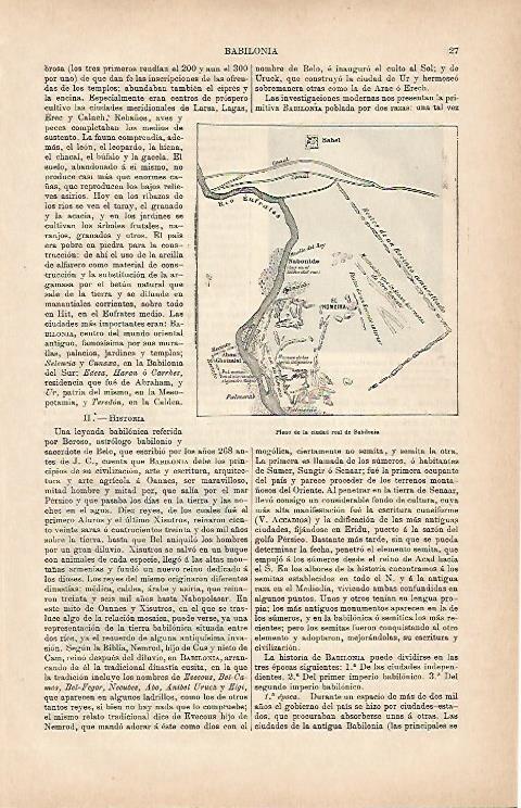 LAMINA ESPASA 9648: Plano de la ciudad real de Babilonia