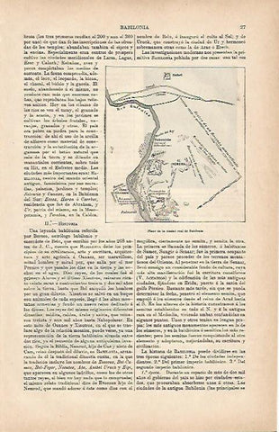 LAMINA ESPASA 9648: Plano de la ciudad real de Babilonia