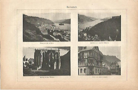 LAMINA ESPASA Alemania 9660: Vistas de Bacharach Alemania