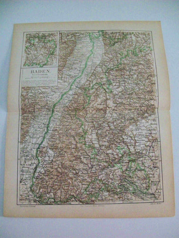 LAMINA ESPASA 9667: Mapa de Baden Austria