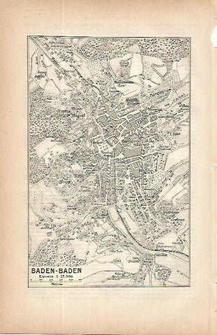 LAMINA ESPASA 9669: Plano de Baden-Baden Suiza