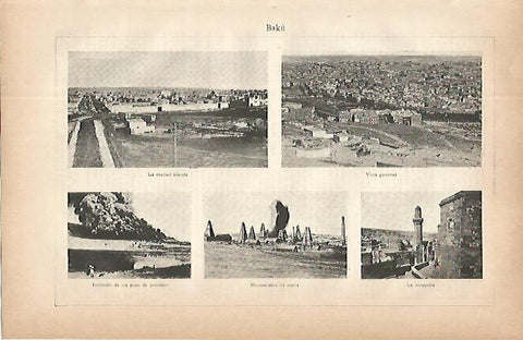 LAMINA ESPASA 9692: Vistas de Baku Rusia
