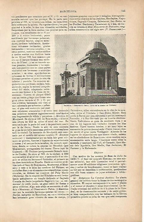 LAMINA ESPASA 9758: Observatorio Fabra en Barcelona