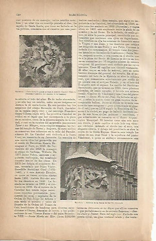 LAMINA ESPASA 9761: Relieves de la Catedral de Barcelona