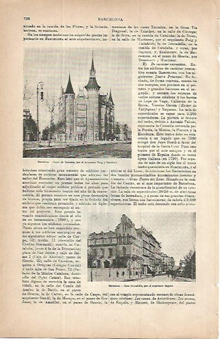 LAMINA ESPASA 9766: Casa Les Punxes y Casa Juncadella de Barcelona
