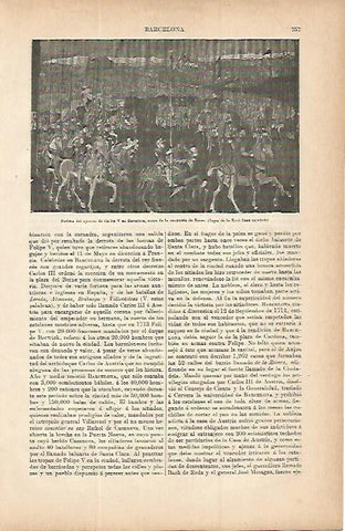 LAMINA ESPASA 9773: Revista del ejercito de Carlos V en Barcelona tapiz de Casa Real 