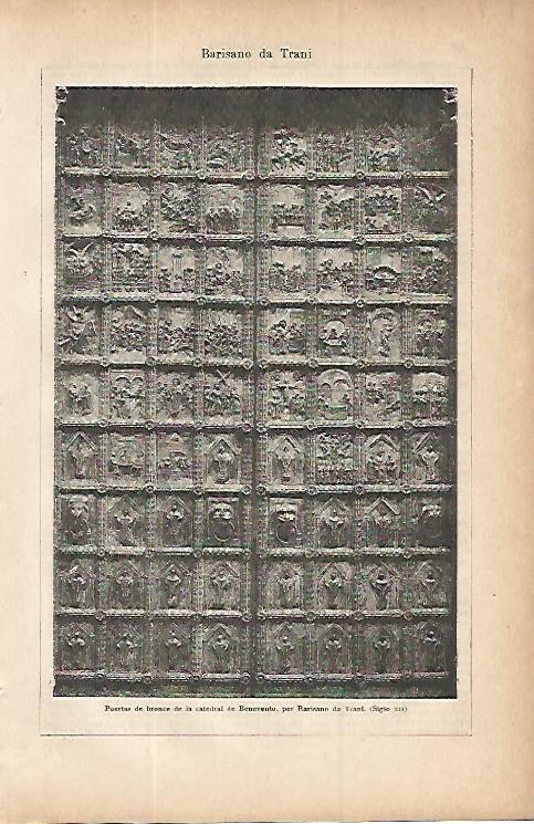 LAMINA ESPASA 9780: Puertas de la Catedral de Benevento Italia