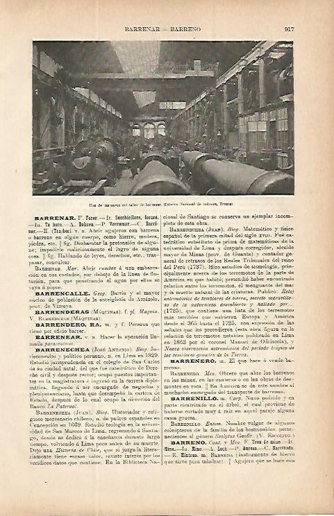 LAMINA ESPASA 9792: Taller de la Fabrica Nacional de Cañones en Trubia Asturias